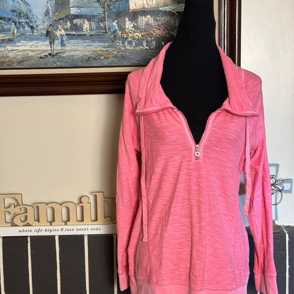 Tommy Bahama Pink Quarter-Zip Women's Top